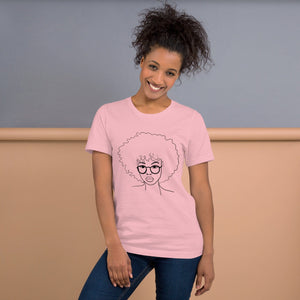 Afro Curly Hair Minimalist Unisex T-shirt 