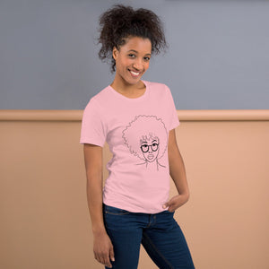 Afro Curly Hair Minimalist Unisex T-shirt 