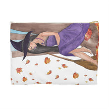 Load image into Gallery viewer, Autumn Witch Accessory Pouch Large White zipper 
