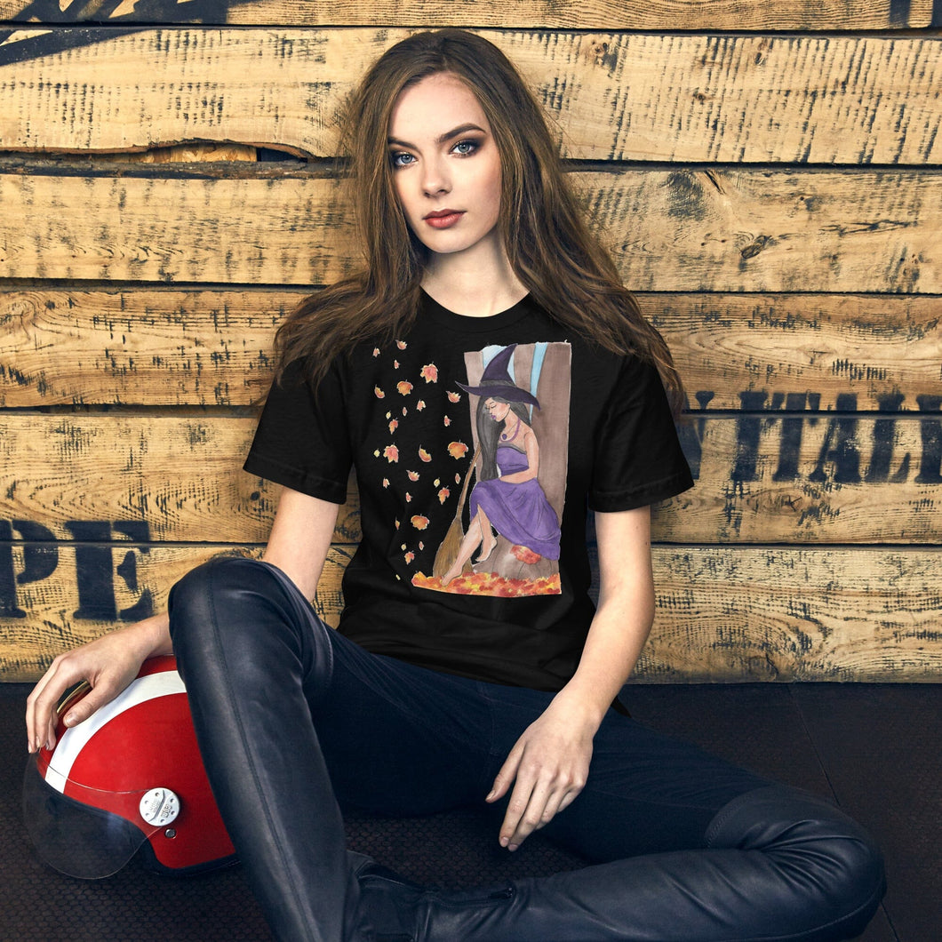 Autumn Witch Unisex t-shirt Black XS 