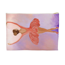 Load image into Gallery viewer, Ballerina Accessory Pouch Large White zipper 
