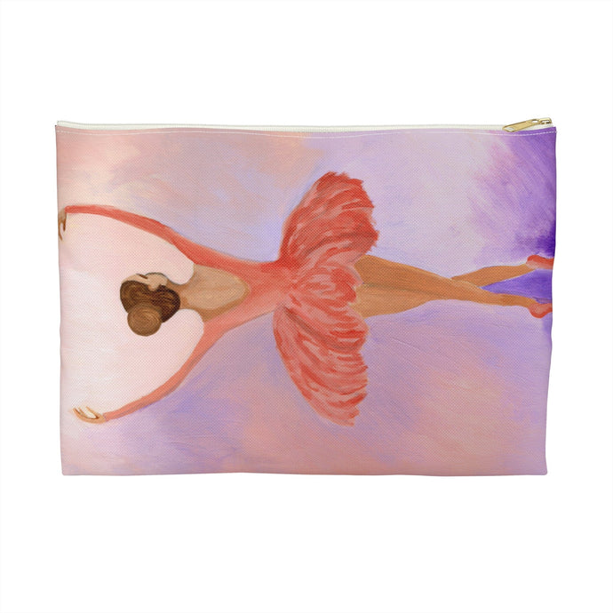 Ballerina Accessory Pouch Large White zipper 