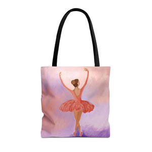 Ballerina Tote Bag 16" × 16'' Black 