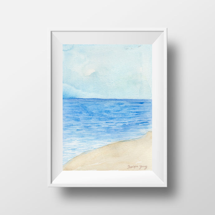 Beach #1 Watercolor Painting 