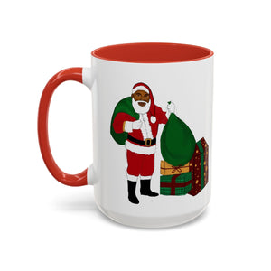 Black Santa Coffee Mug (11, 15oz) 15oz Red 