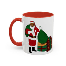 Load image into Gallery viewer, Black Santa Coffee Mug (11, 15oz) 11oz Red 
