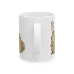 Bunny Rabbit Ceramic Mug, (11oz, 15oz) 