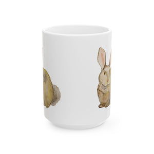 Bunny Rabbit Ceramic Mug, (11oz, 15oz) 