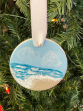Load image into Gallery viewer, Hand Painted Ceramic Christmas Ornament - Blue Ocean 
