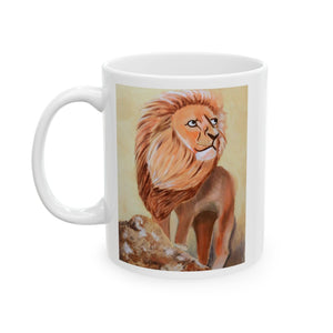 Lion Ceramic Mug, (11oz, 15oz) 