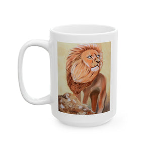 Lion Ceramic Mug, (11oz, 15oz) 