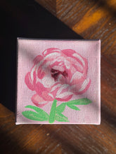 Load image into Gallery viewer, Mini Pink Peony Acrylic Painting 
