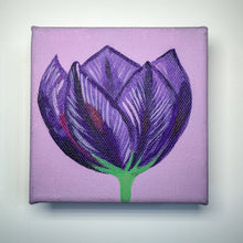 Load image into Gallery viewer, Mini Purple Tulip Acrylic Painting 
