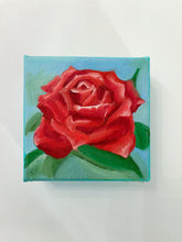 Load image into Gallery viewer, Mini Red Rose Oil Painting 
