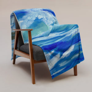 Ocean Waves Throw Blanket 