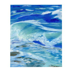 Ocean Waves Throw Blanket 50″×60″ 