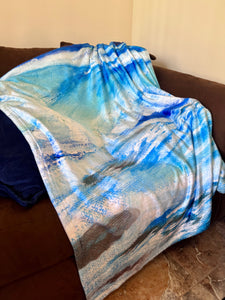 Ocean Waves Throw Blanket 