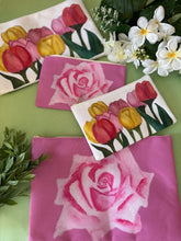 Load image into Gallery viewer, Pink Rose Accessory Pouch 
