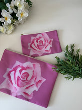 Load image into Gallery viewer, Pink Rose Accessory Pouch 
