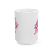 Load image into Gallery viewer, Pink Rose Ceramic Mug, (11oz, 15oz) 
