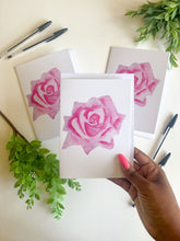 Load image into Gallery viewer, Pink Rose Greeting Cards 
