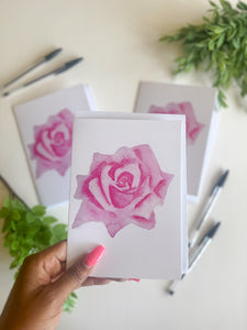 Pink Rose Greeting Cards 