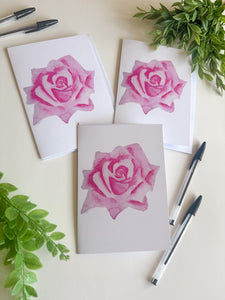 Pink Rose Greeting Cards 