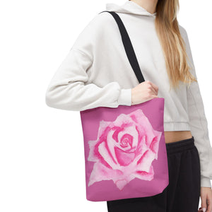 Pink Rose Tote Bag 