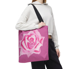 Load image into Gallery viewer, Pink Rose Tote Bag 
