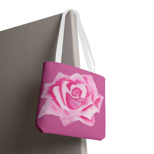 Pink Rose Tote Bag 
