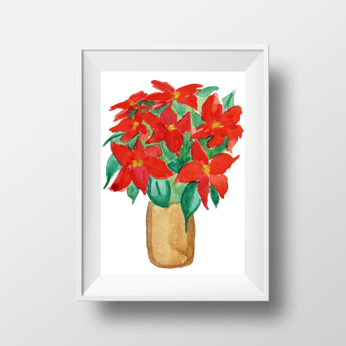 Poinsettia Art Print 