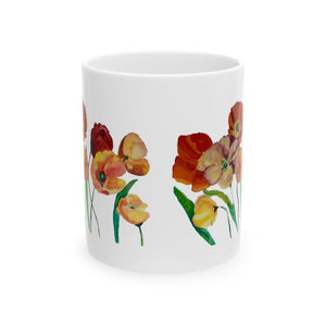 Poppies Ceramic Mug, (11oz, 15oz) 