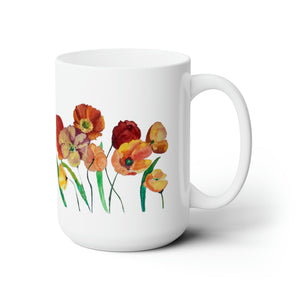 Poppies Ceramic Mug 15oz 
