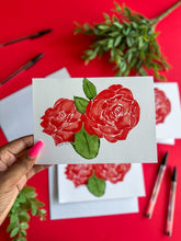 Load image into Gallery viewer, Red Roses Greeting Cards 
