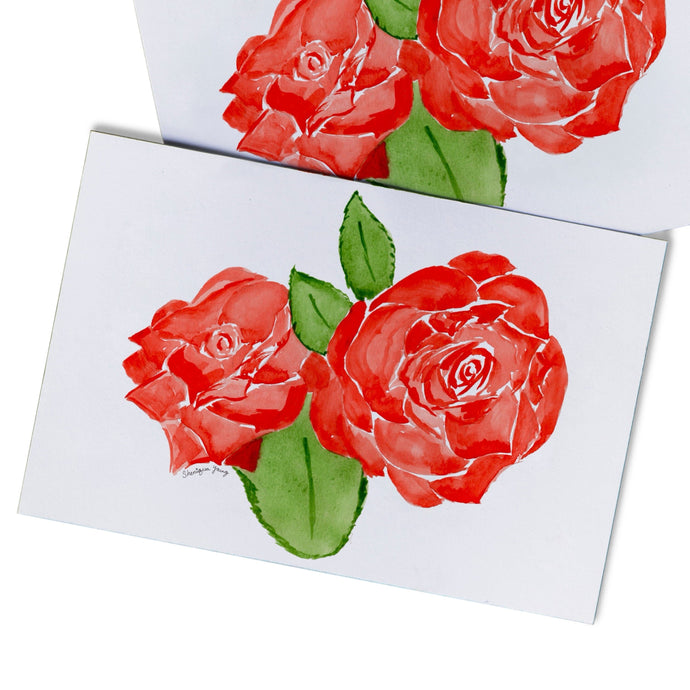 Red Roses Greeting Cards 