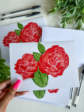 Load image into Gallery viewer, Red Roses Greeting Cards 
