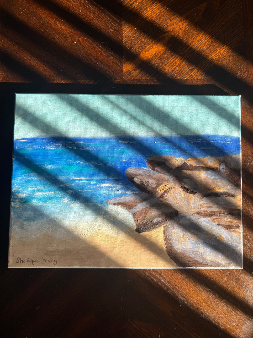 Rocky Beach Oil Painting 