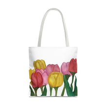 Load image into Gallery viewer, Spring Tulips Tote Bag 18&quot; × 18&#39;&#39; White 
