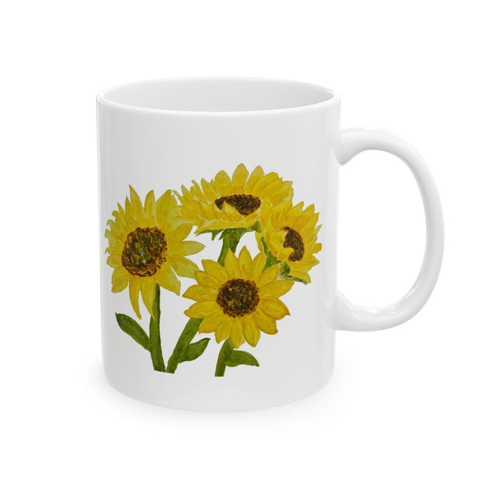Sunflower Ceramic Mug, (11oz, 15oz) 11oz 