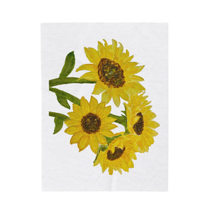 Sunflower Throw Blanket 30" × 40" Baby Blanket 