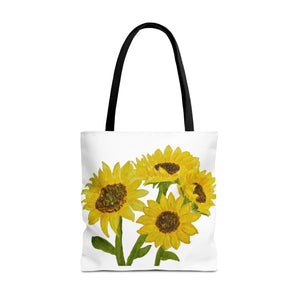 Sunflower Tote Bag 18" × 18'' Black 