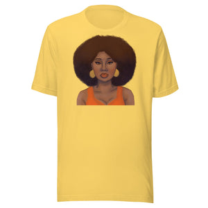 Tangerine Afro Unisex t-shirt Yellow S 