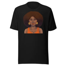 Load image into Gallery viewer, Tangerine Afro Unisex t-shirt Black XS 
