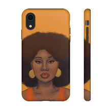 Load image into Gallery viewer, Tangerine- Afro Woman Phone Case for iPhone &amp; Samsung Galaxy iPhone XR Matte 
