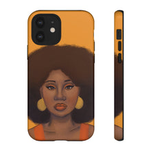 Load image into Gallery viewer, Tangerine- Afro Woman Phone Case for iPhone &amp; Samsung Galaxy iPhone 12 Glossy 

