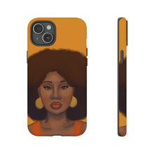 Load image into Gallery viewer, Tangerine- Afro Woman Phone Case for iPhone &amp; Samsung Galaxy iPhone 15 Plus Matte 
