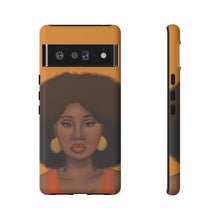 Load image into Gallery viewer, Tangerine- Afro Woman Phone Case for iPhone &amp; Samsung Galaxy Google Pixel 6 Pro Matte 
