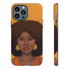 Load image into Gallery viewer, Tangerine- Afro Woman Phone Case for iPhone &amp; Samsung Galaxy iPhone 13 Pro Max Matte 
