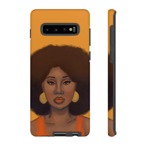 Tangerine- Afro Woman Phone Case for iPhone & Samsung Galaxy Samsung Galaxy S10 Plus Matte 