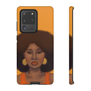 Tangerine- Afro Woman Phone Case for iPhone & Samsung Galaxy Samsung Galaxy S20 Ultra Matte 